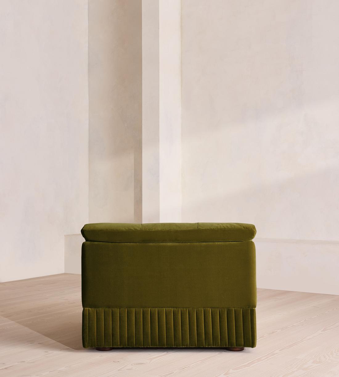 Oona Modular Sofa - Armless Module - Olive Velvet - UK - Image 4