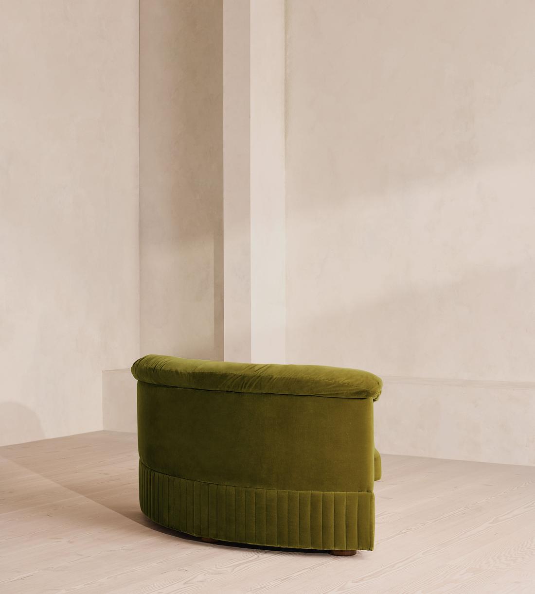 Oona Modular Sofa - Armless Module - Olive Velvet - UK - Image 5