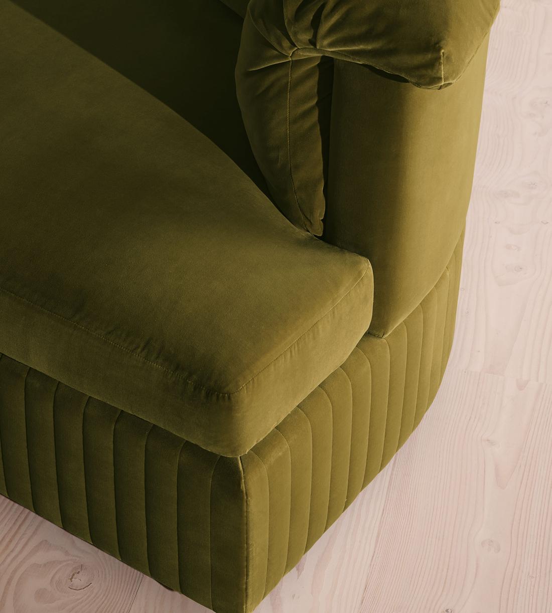 Oona Modular Sofa - L-Shape Sofa - Velvet Olive UK - Images - Image 4
