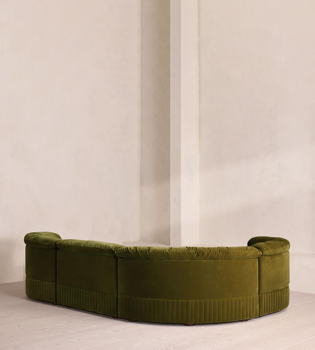Oona Sectional Sofa - L-Shape Sofa - Velvet Olive - US - Images - Image 3