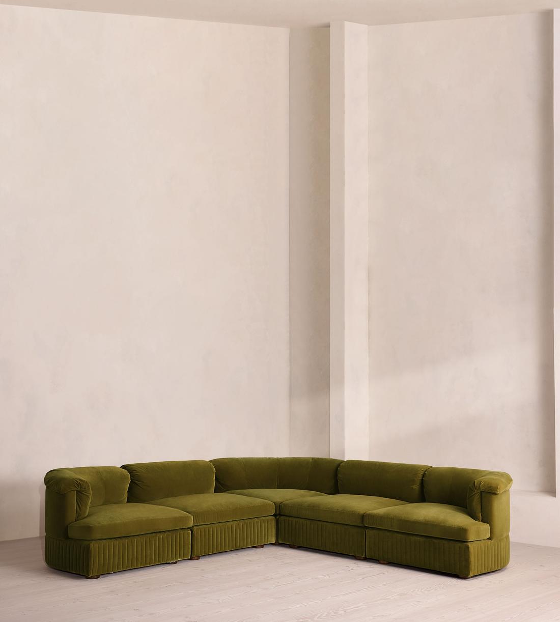Oona Modular Sofa - Corner Sofa - Velvet Olive UK - Listing - Image 1