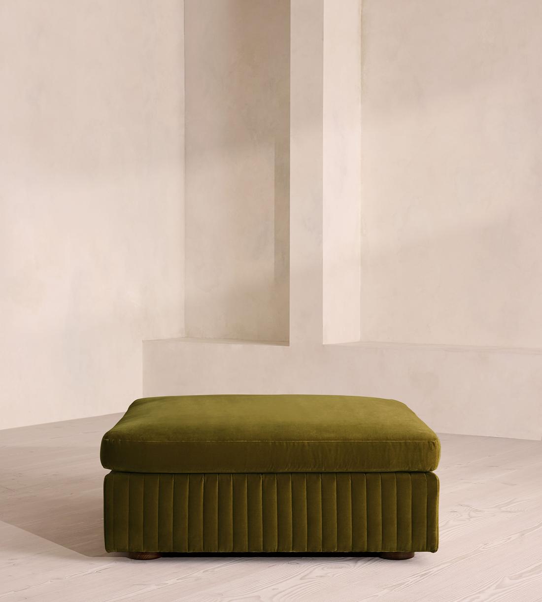 Oona Ottoman - Olive Velvet - US - Listing - Image 2