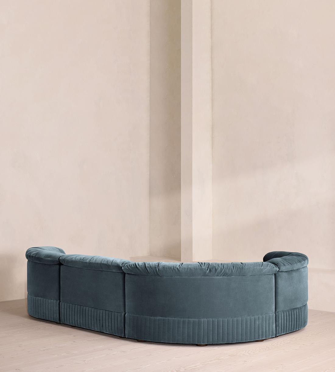 Oona Modular Sofa - L-Shape Sofa - Velvet Grey Blue UK - Images - Image 3