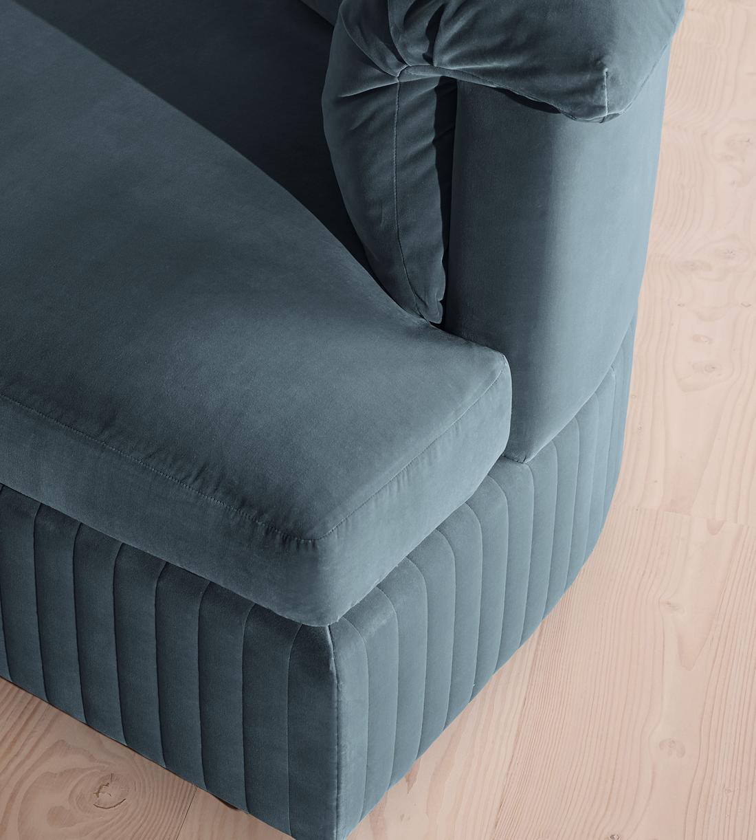 Oona Modular Sofa - Corner Sofa - Velvet Grey Blue UK - Images - Image 5