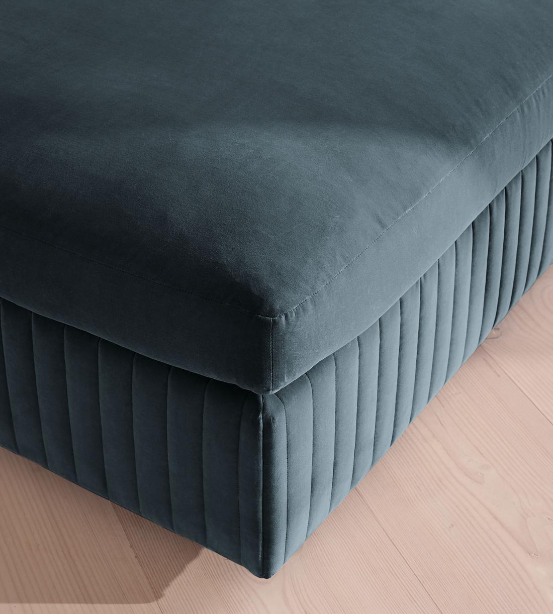 Oona Ottoman - Grey Blue Velvet - US - Image 3