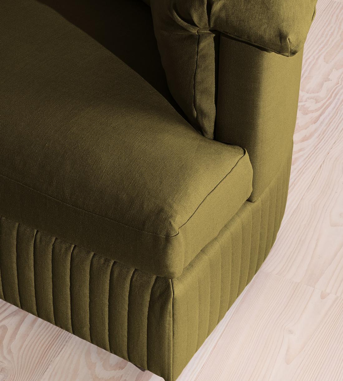 Oona Deep Sit Modular Sofa - L-Shape Sofa - Linen - Olive - UK - Images - Image 4