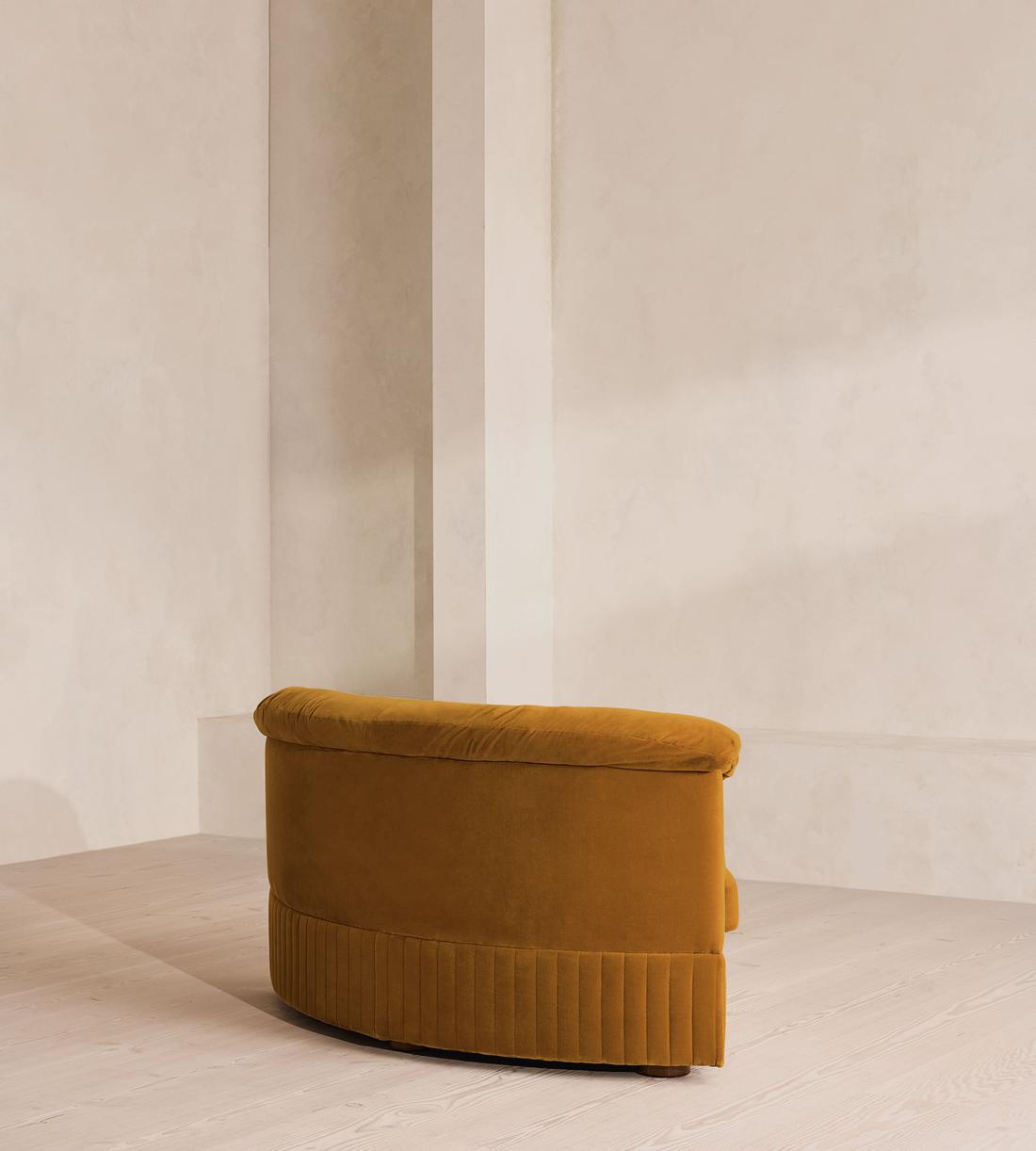 Oona Sectional Sofa - Armless Module - Mustard Velvet - US - Image 6