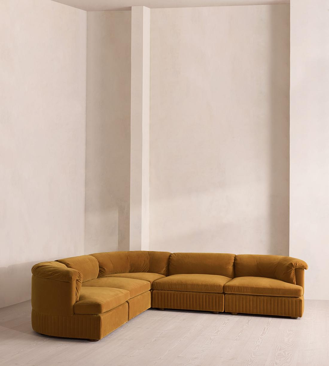 Oona Modular Sofa - Corner Sofa - Velvet Mustard UK - Listing - Image 2