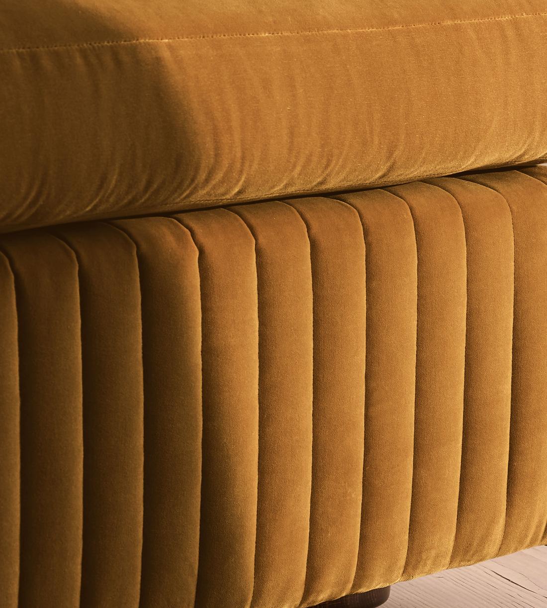 Oona Sectional Sofa - Corner Sofa - Velvet Mustard - US - Images - Image 5