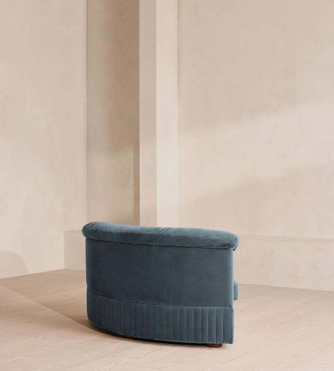 Oona Sectional Sofa - Right Arm Module - Grey Blue Velvet - US - Image 6