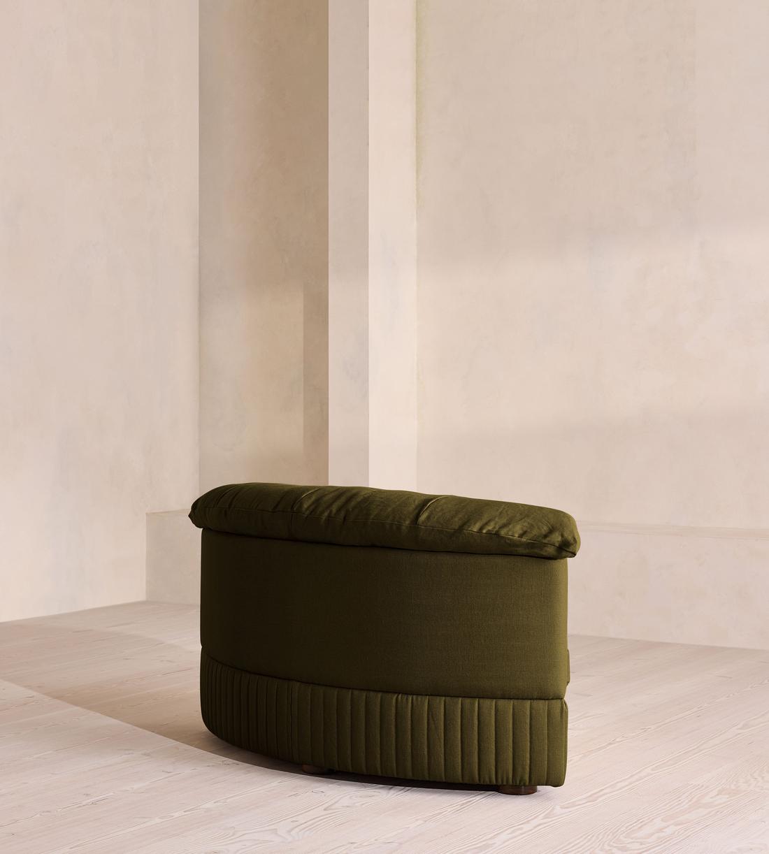 Oona Modular Sofa - Left Arm Module - Linen - Olive - UK - Image 7