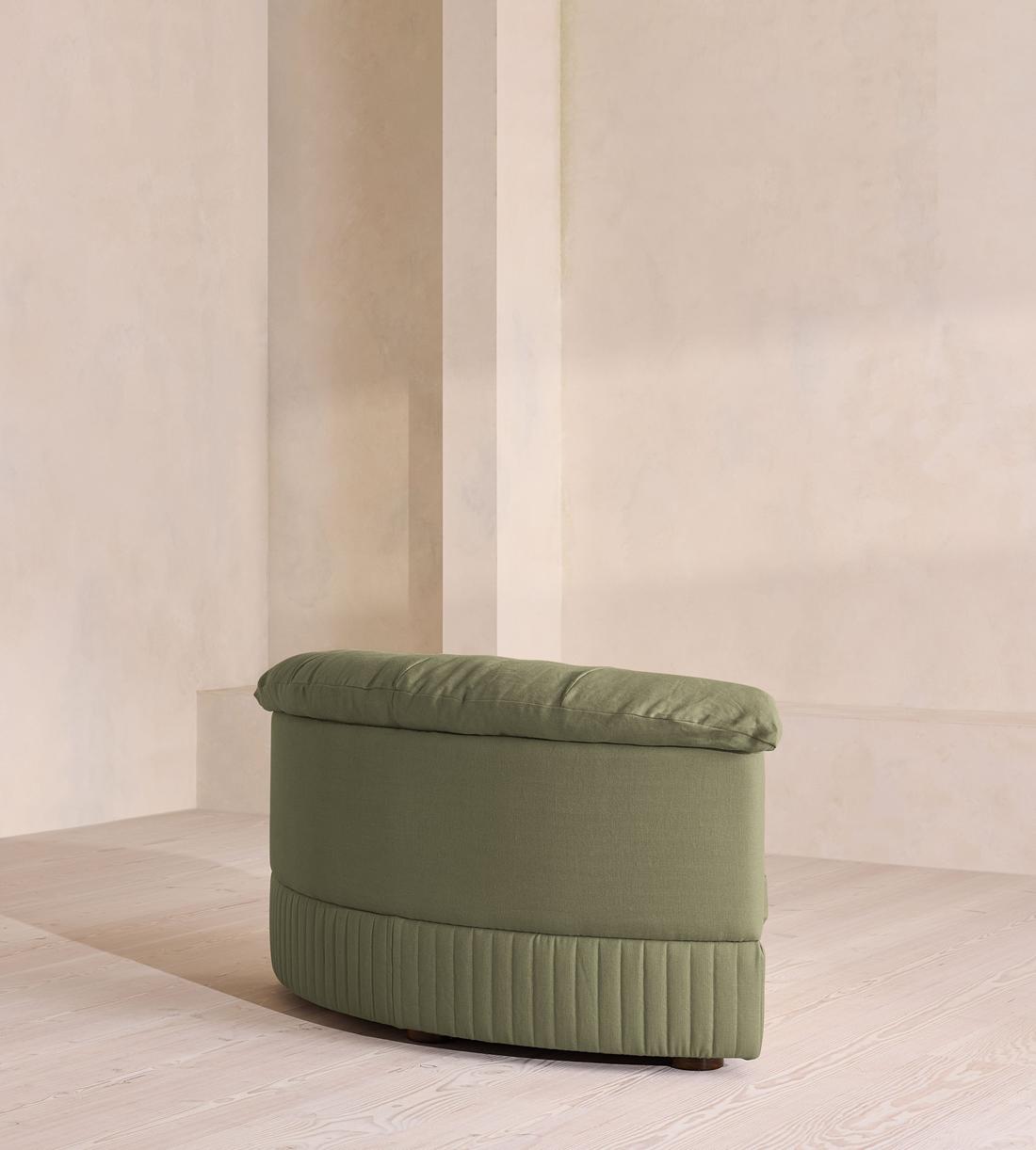 Oona Modular Sofa - Left Arm Module - Linen - Sage - UK - Image 7