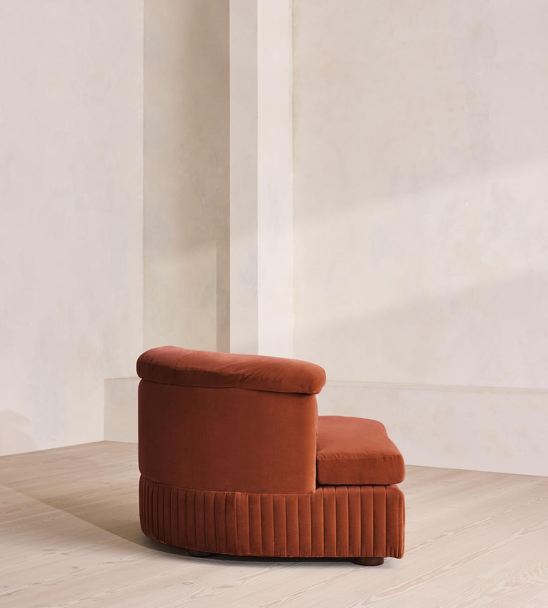 Oona Sectional Sofa - Armless Module - Velvet Rust - US - Image 7