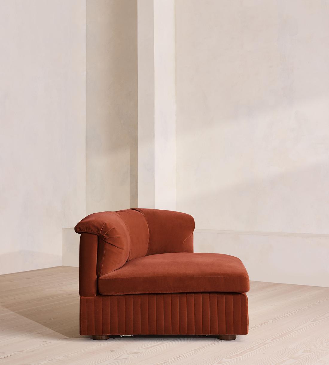 Oona Sectional Sofa - Armless Module - Velvet Rust - US - Image 8