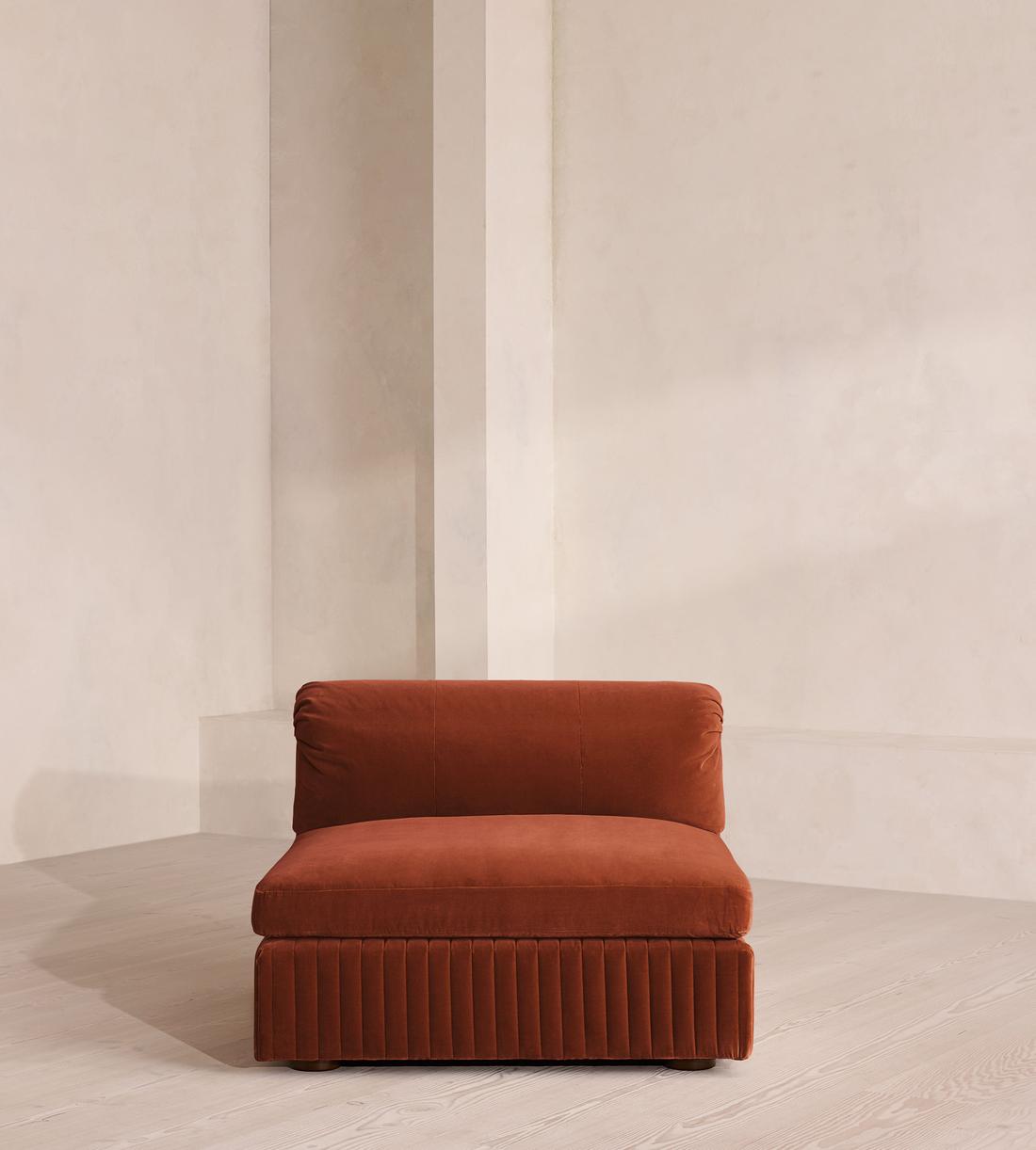 Oona Sectional Sofa - Armless Module - Velvet Rust - US - Image 1