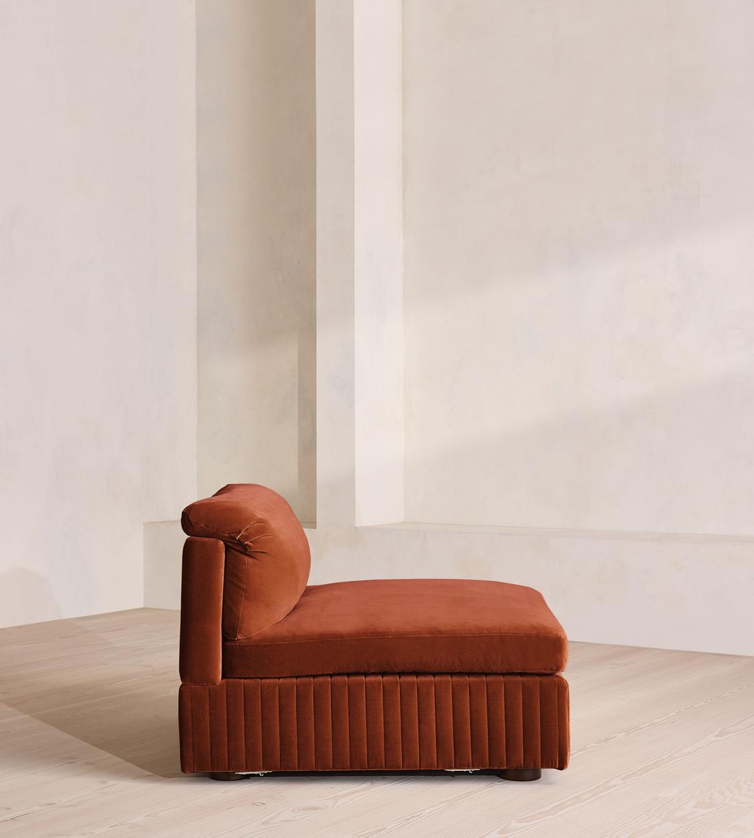 Oona Sectional Sofa - Right Arm Module - Velvet Rust - US - Image 3