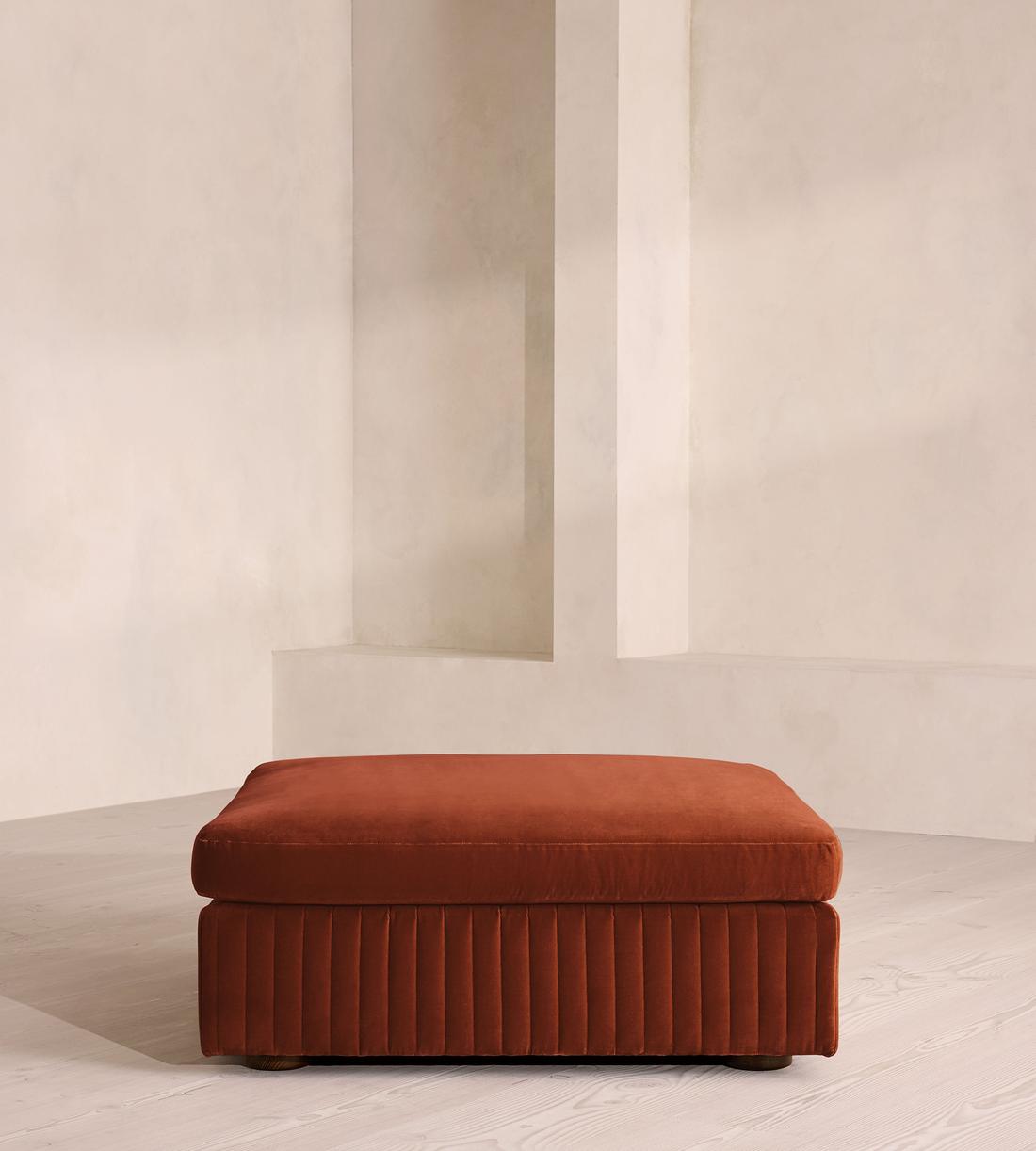 Oona Ottoman - Velvet Rust - US - Listing - Image 2