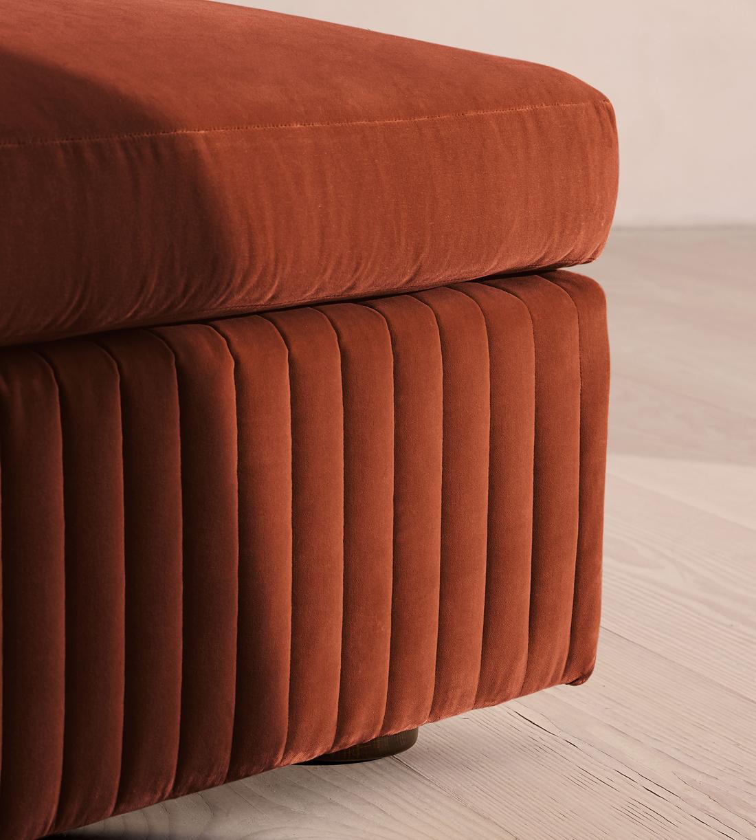Oona Ottoman - Velvet Rust - US - Images - Image 4