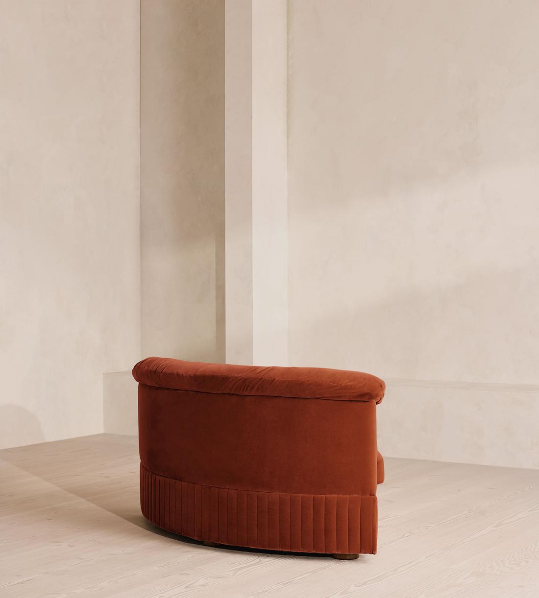 Oona Modular Sofa - Armless Module - Velvet Rust - UK - Image 5