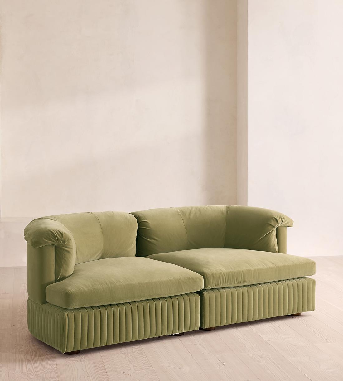 Oona Modular Sofa - Three Seater - Velvet Lichen UK - Listing - Image 2