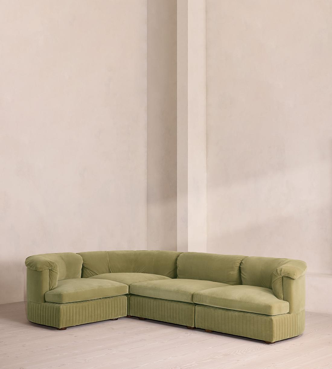 Oona Modular Sofa - L-Shape Sofa - Velvet Lichen UK - Listing - Image 1