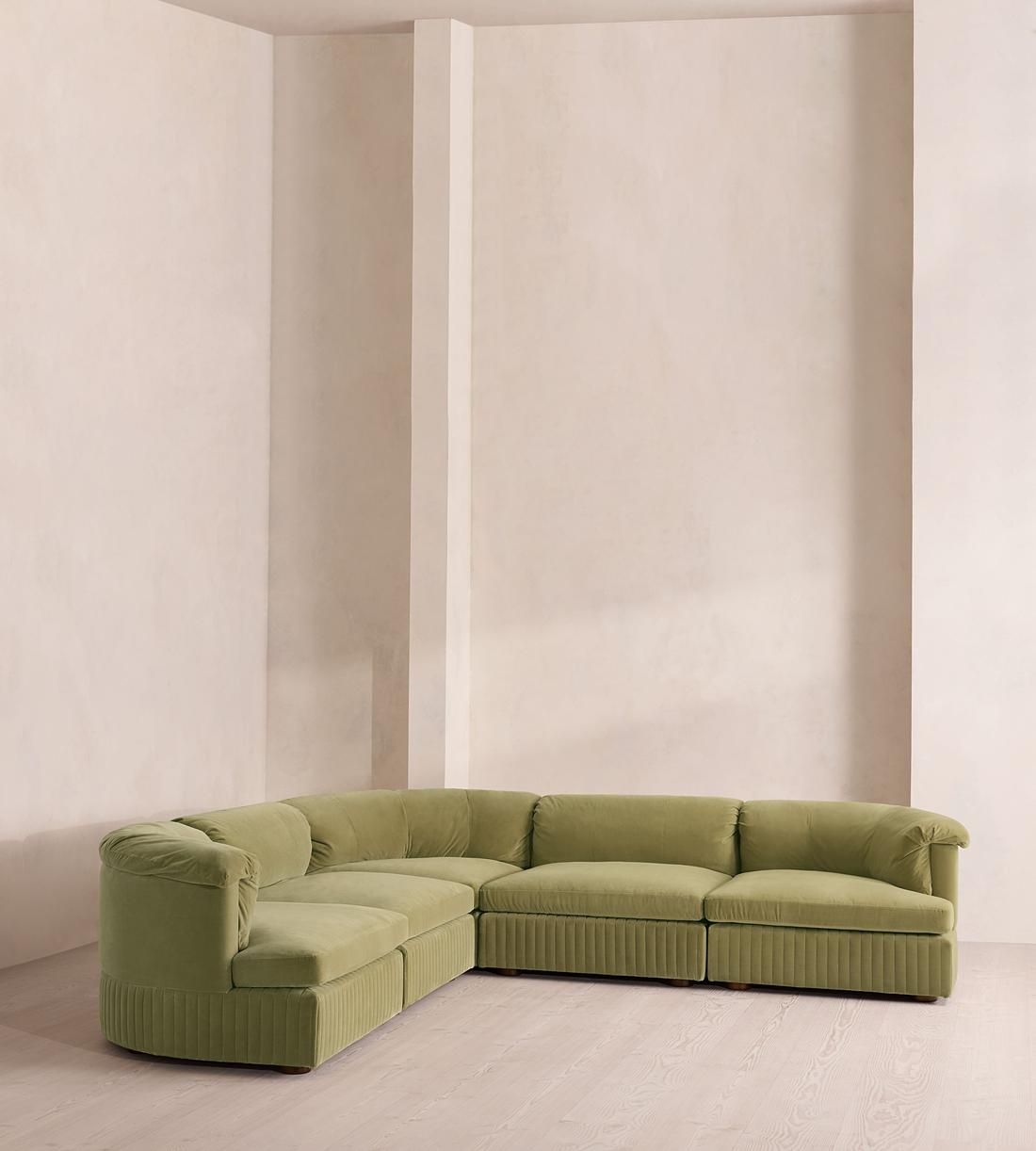 Oona Sectional Sofa - Corner Sofa - Velvet Lichen - US - Listing - Image 2