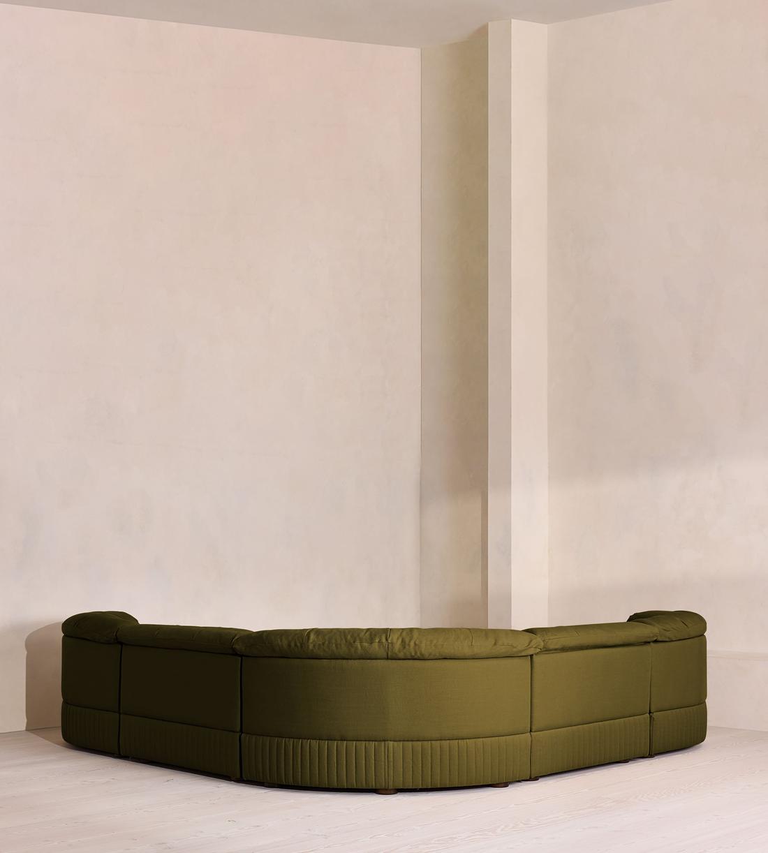 Oona Deep Sit Modular Sofa - Corner Sofa - Linen - Olive - UK - Images - Image 3