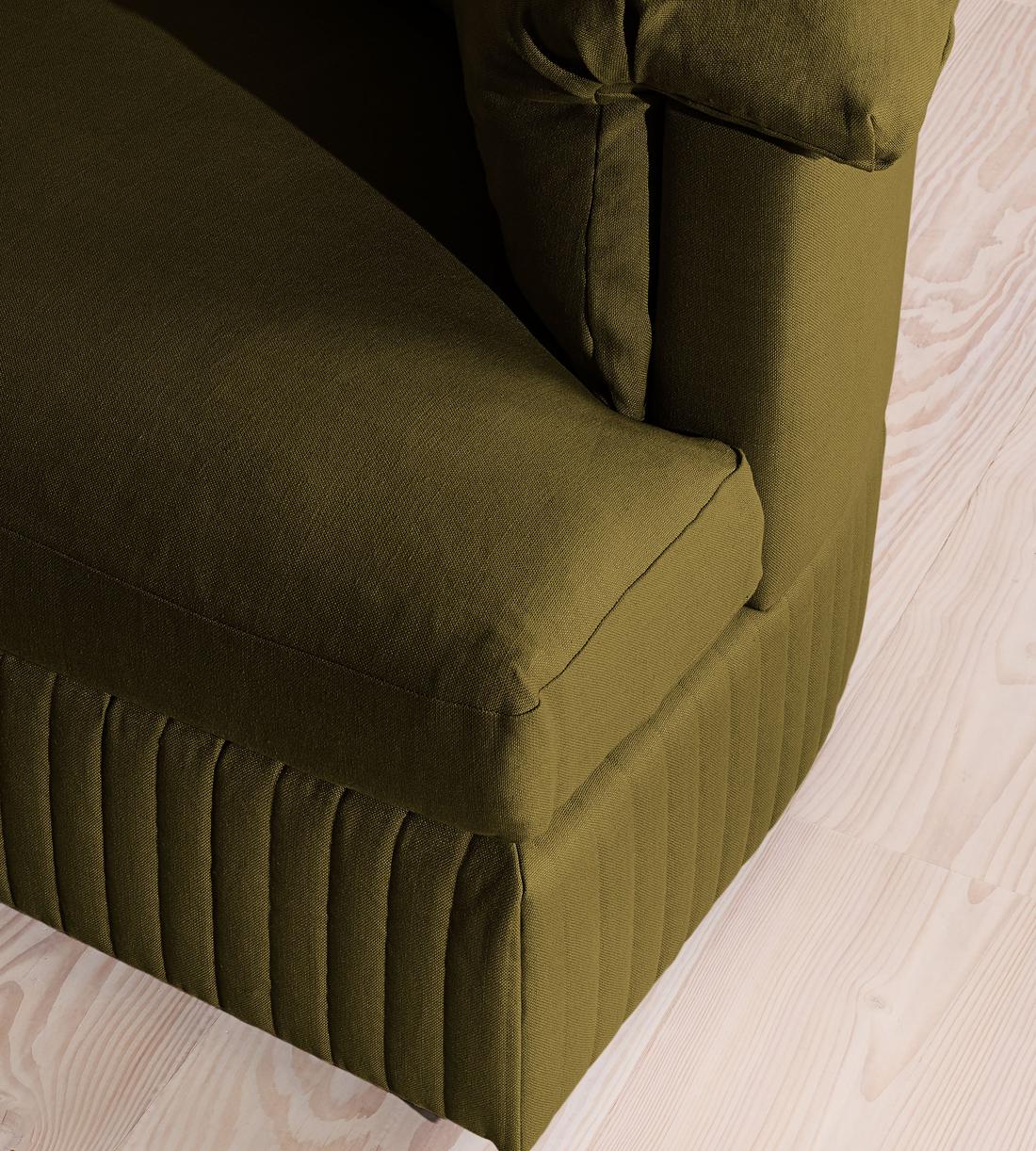 Oona Deep Sit Modular Sofa - Corner Sofa - Linen - Olive - UK - Images - Image 4
