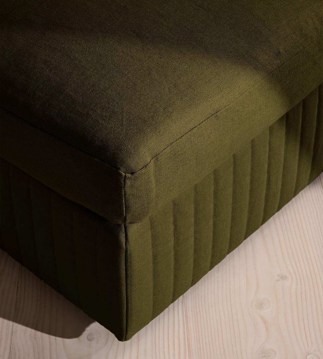 Oona Ottoman - Linen - Olive - UK - Image 3