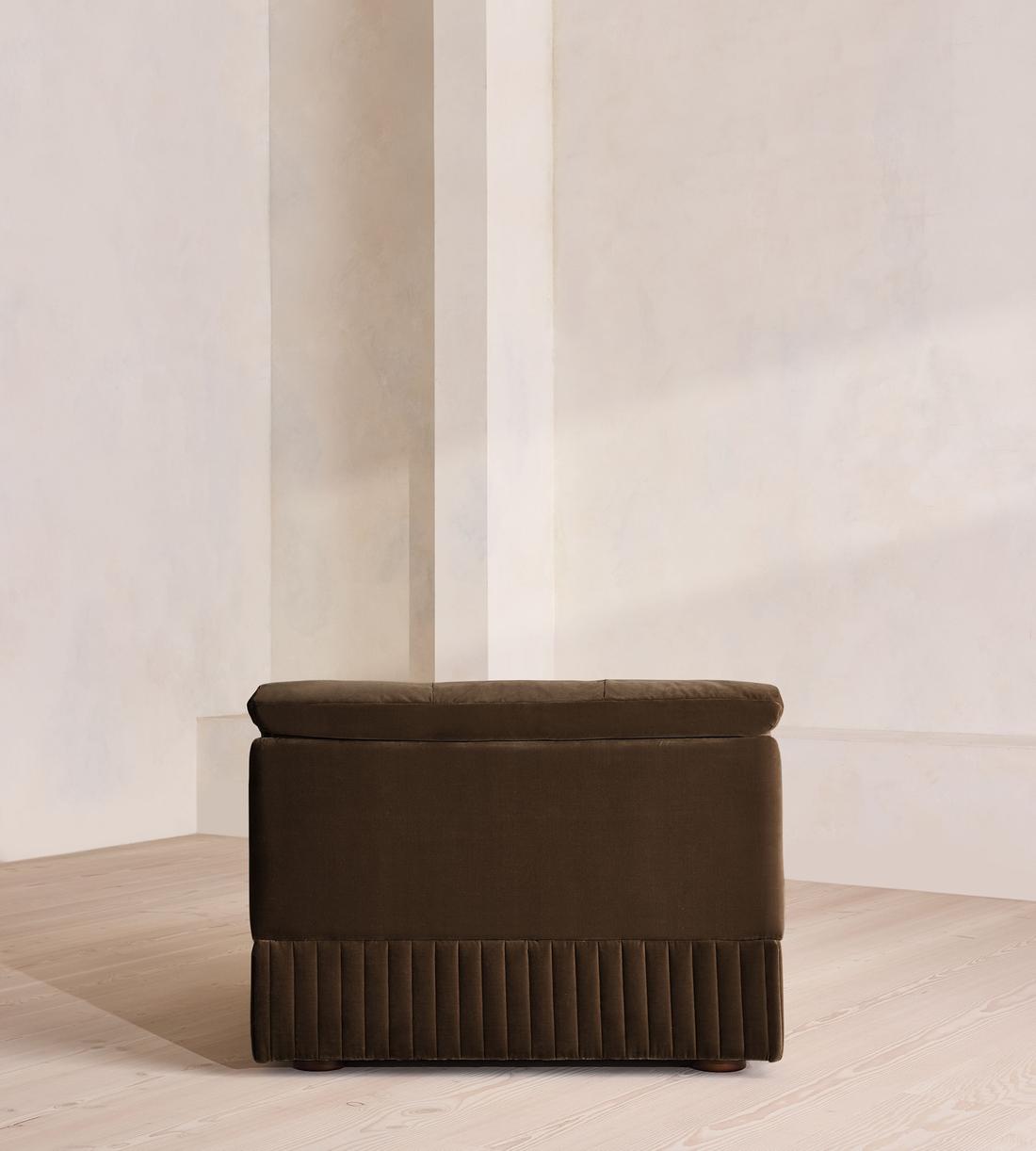 Oona Sectional Sofa - Armless Module - Velvet - Chocolate - US - Image 4