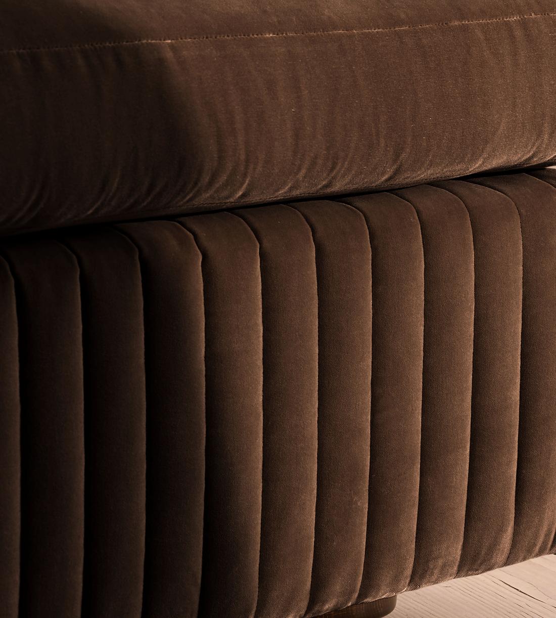 Oona Sectional Sofa - Armless Module - Velvet - Chocolate - US - Image 5