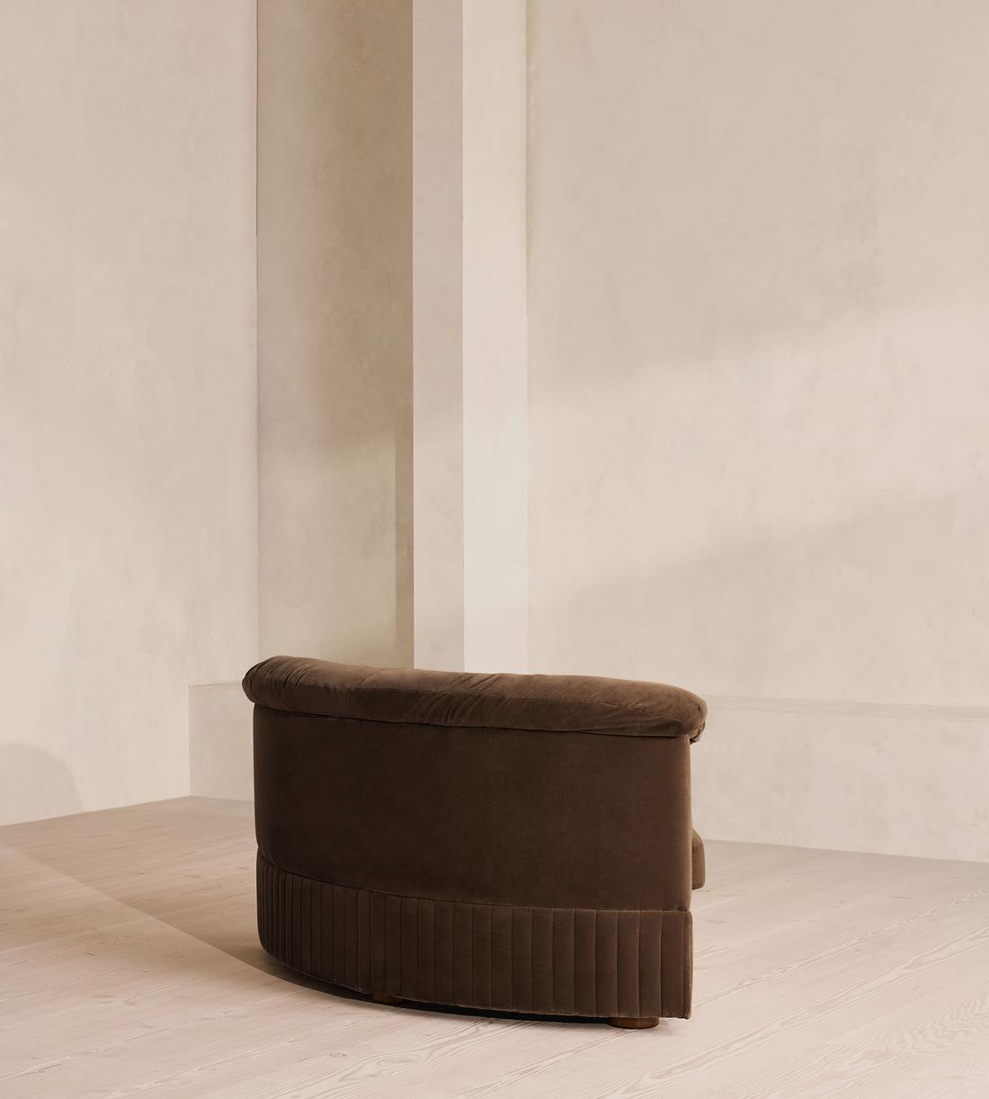 Oona Sectional Sofa - Armless Module - Velvet - Chocolate - US - Image 6