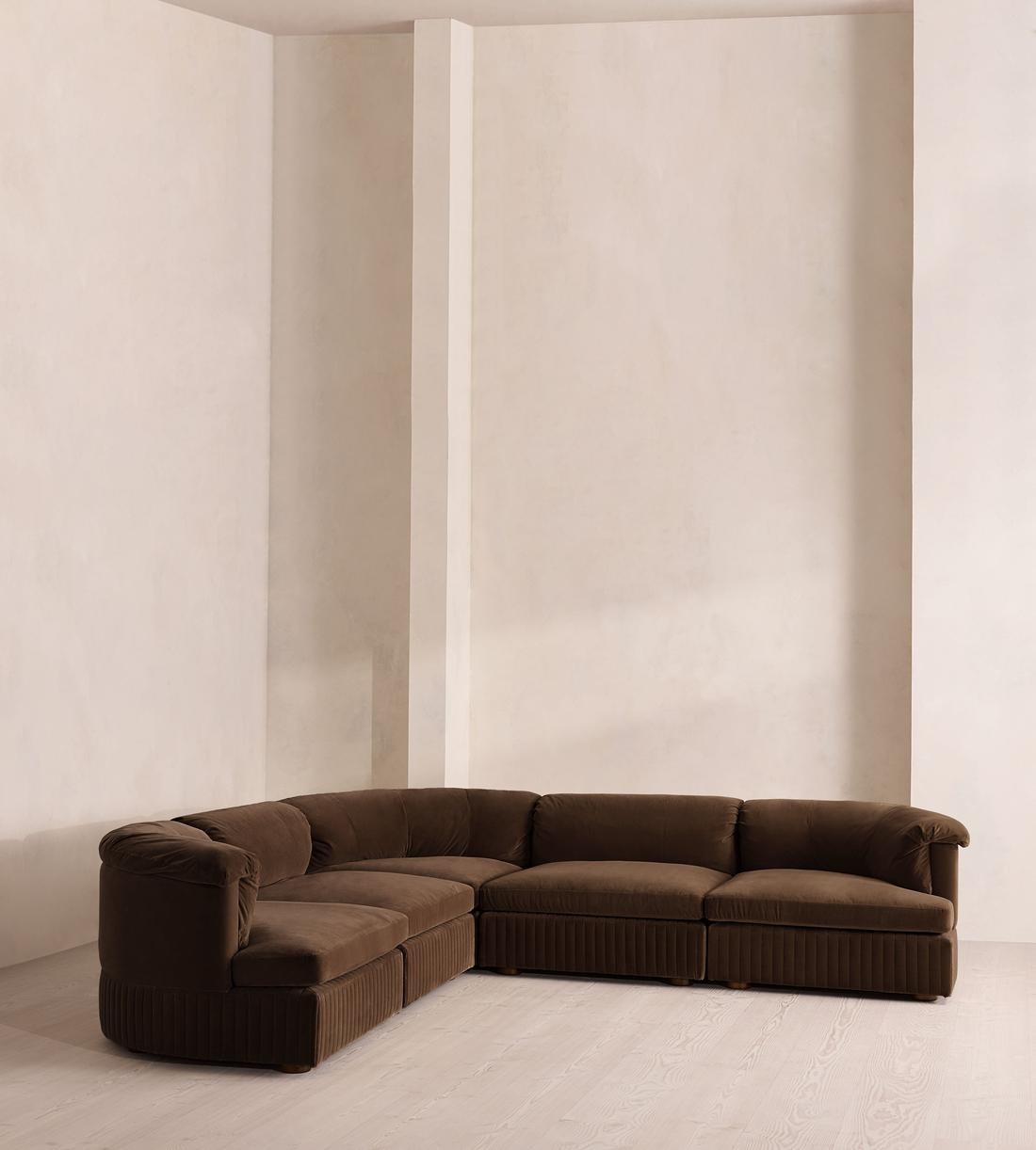 Oona Modular Sofa - Corner Sofa - Velvet - Chocolate UK - Listing - Image 2