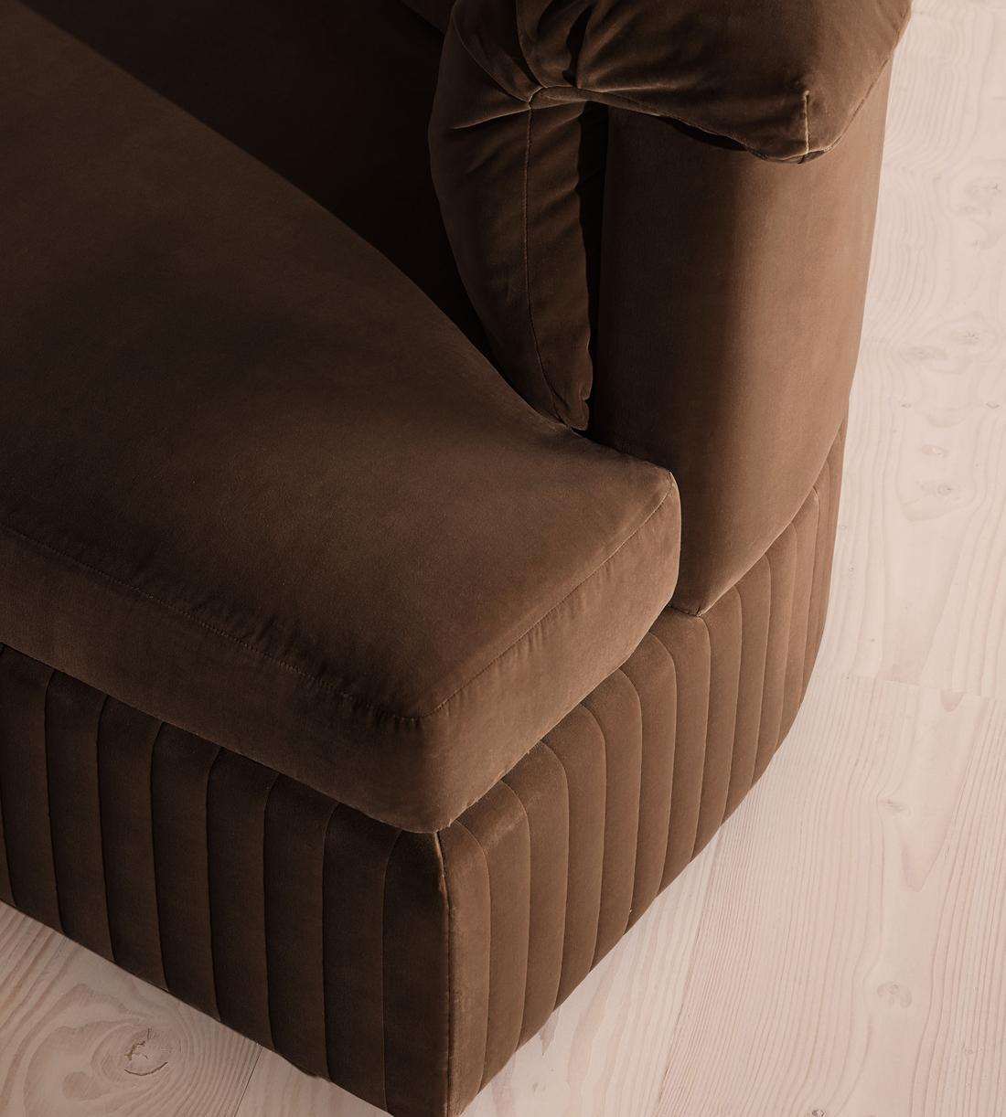Oona Modular Sofa - Corner Sofa - Velvet - Chocolate UK - Images - Image 4