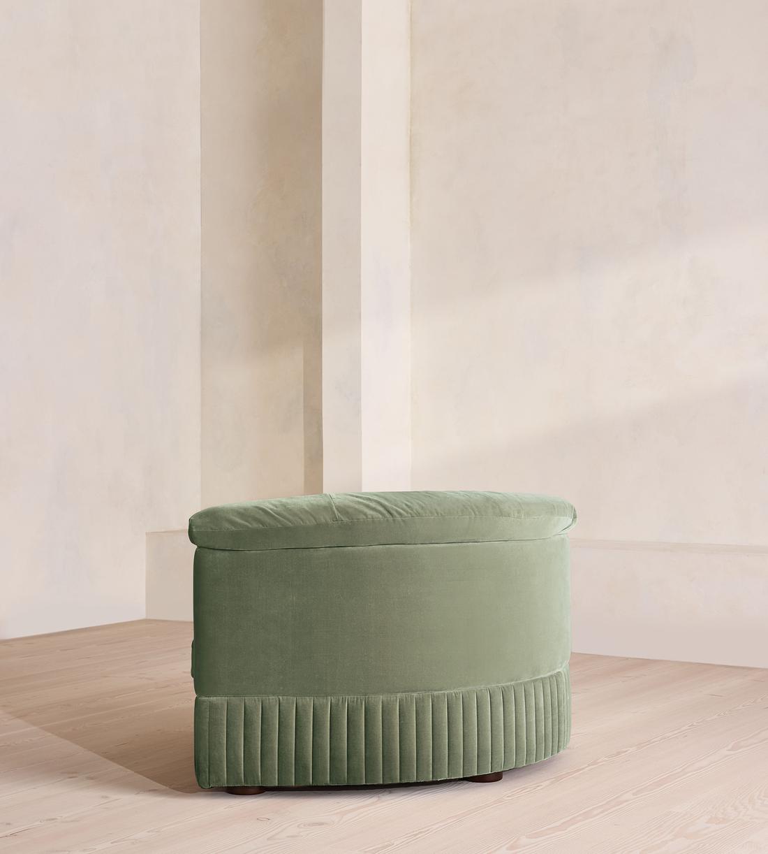 Oona Modular Sofa - Left Arm Module - Velvet - Seafoam - UK - Image 4