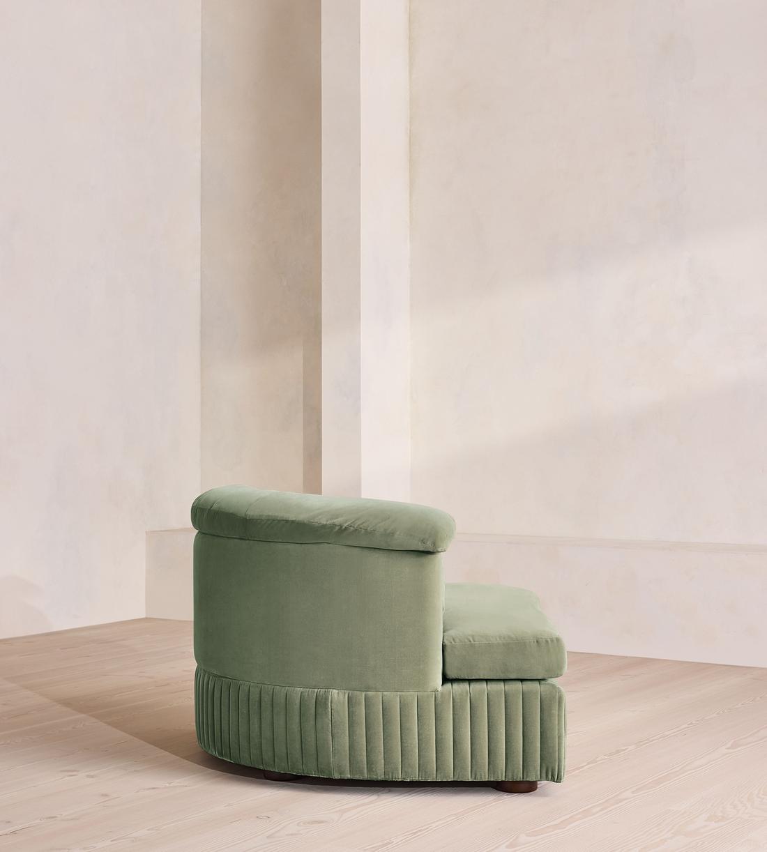 Oona Deep Sit Sectional Sofa - Corner Module - Velvet - Seafoam - US - Image 3