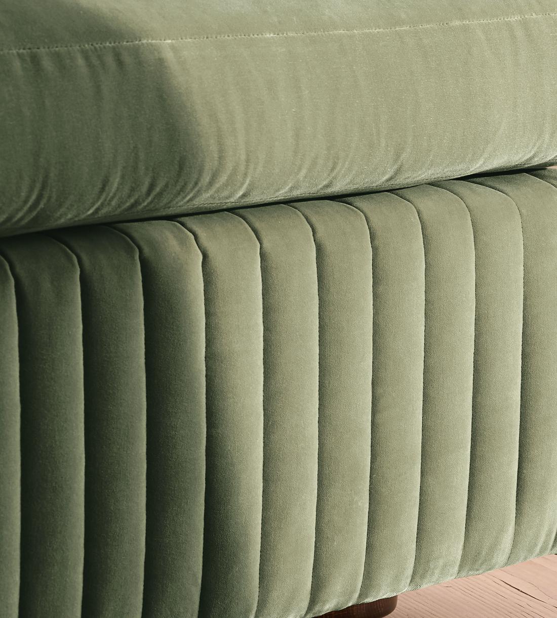 Oona Deep Sit Sectional Sofa - Four Seater - Velvet - Seafoam - US - Images - Image 5