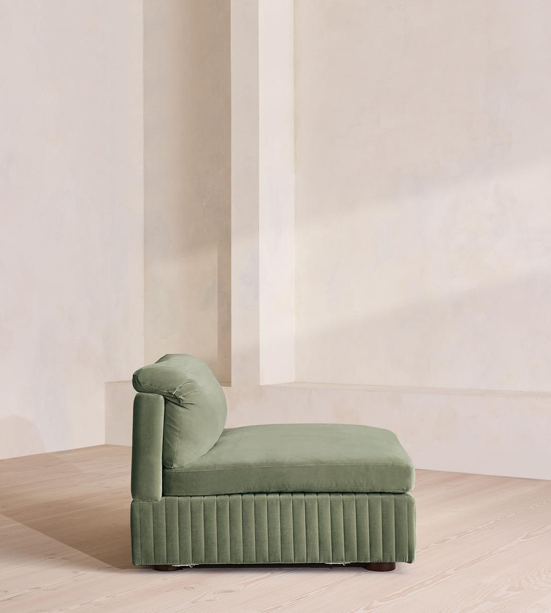 Oona Deep Sit Sectional Sofa - Corner Module - Velvet - Seafoam - US - Image 7