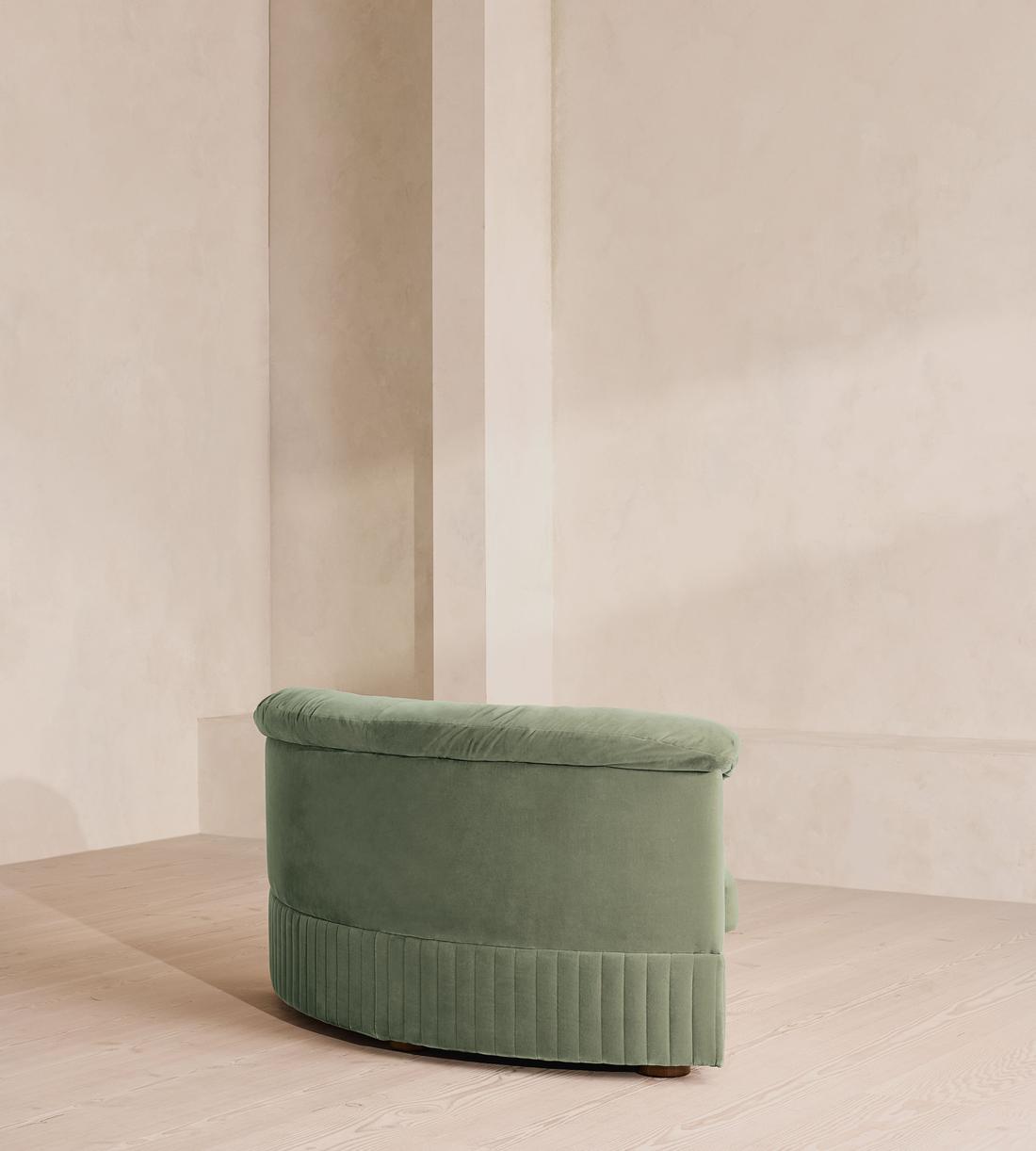 Oona Modular Sofa - Left Arm Module - Velvet - Seafoam - UK - Image 8