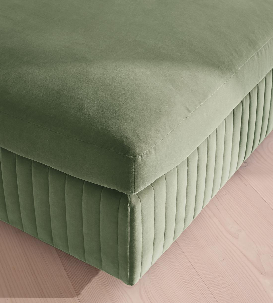 Oona Ottoman - Velvet - Seafoam - US - Image 3