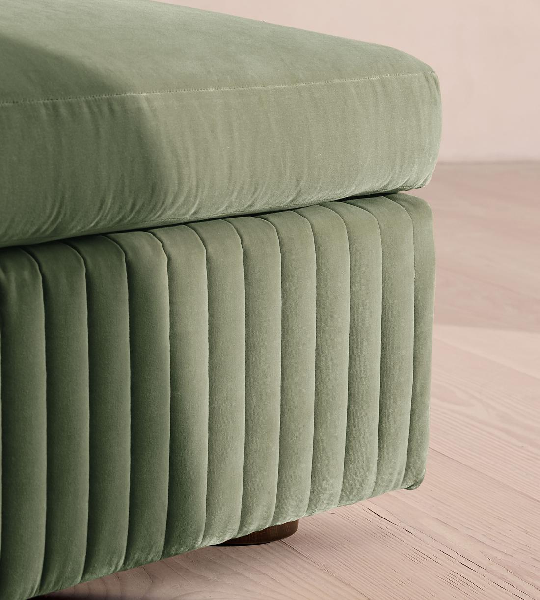 Oona Ottoman - Velvet - Seafoam - US - Images - Image 4