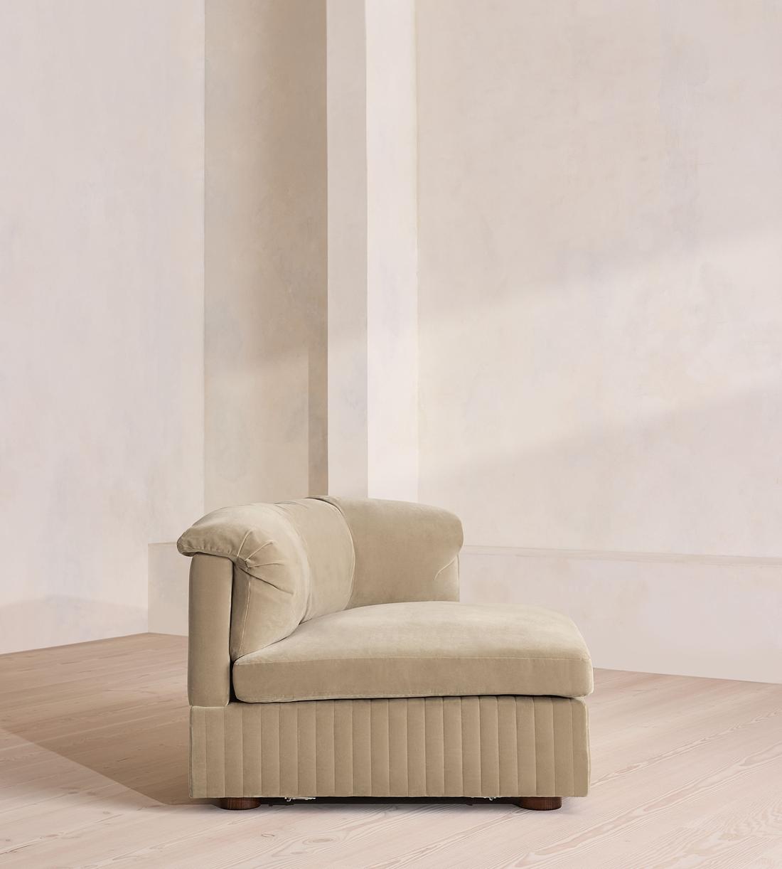 Oona Deep Sit Sectional Sofa - Corner Module - Velvet - Oyster - US - Image 6