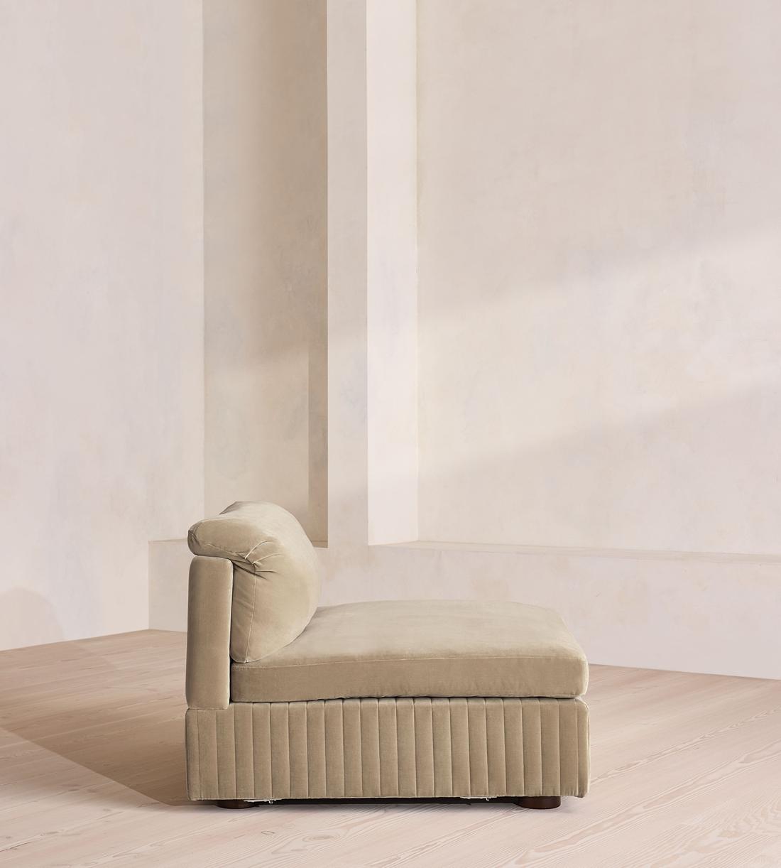 Oona Modular Sofa - Left Arm Module - Velvet - Oyster - UK - Image 6