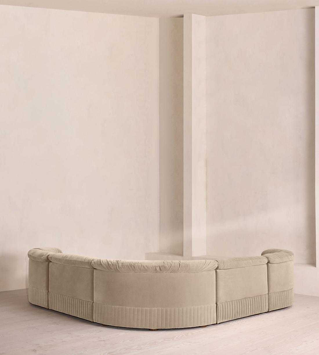 Oona Deep Sit Sectional Sofa - Corner Sofa - Velvet - Oyster - US - Images - Image 3