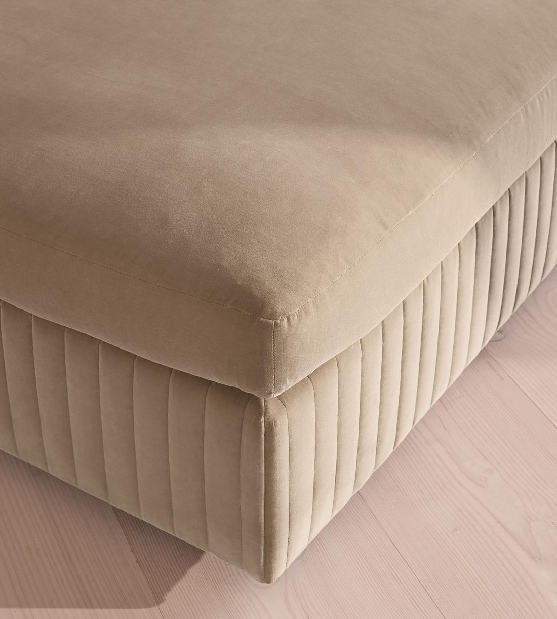 Oona Ottoman - Velvet - Oyster - UK - Image 3