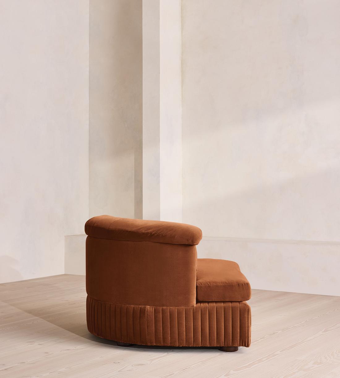 Oona Modular Sofa - Left Arm Module - Velvet - Cinnamon - UK - Image 3