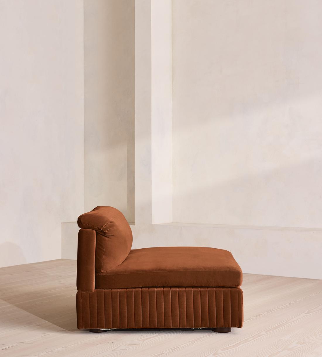 Oona Modular Sofa - Left Arm Module - Velvet - Cinnamon - UK - Image 6