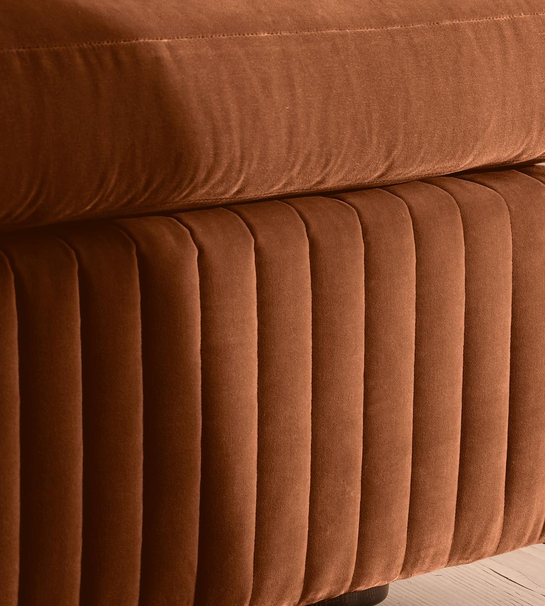 Oona Deep Sit Sectional Sofa - L-Shape Sofa - Velvet - Cinnamon - US - Images - Image 5
