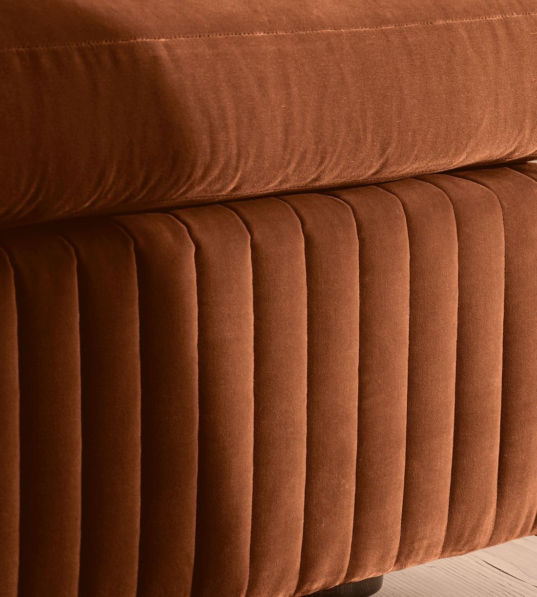 Oona Deep Sit Sectional Sofa - Corner Sofa - Velvet - Cinnamon - US - Images - Image 5