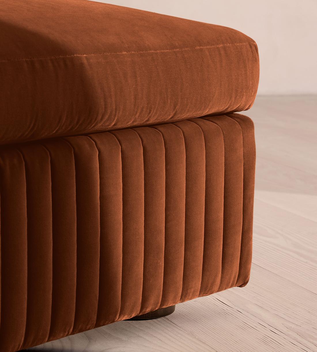 Oona Ottoman - Velvet - Cinnamon - UK - Images - Image 4